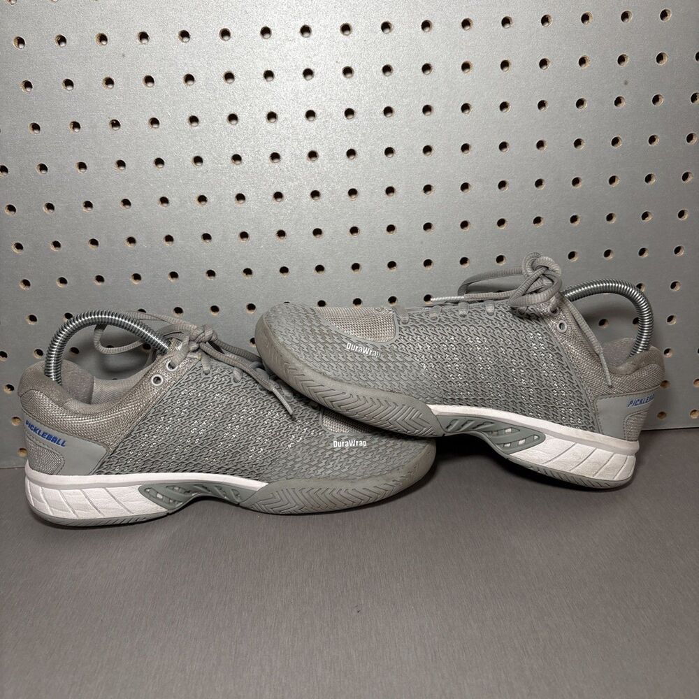 K Swiss Express Light Pickleball Shoes Womens US 7.5 Gray Grey White Tennis Low - Picture 7 of 14